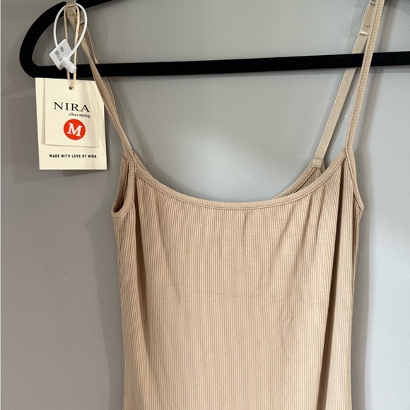 NIRA Elegant Tan Maxi Dress - Picture 3 of 5